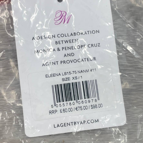 NWT- AGENT PROVOCATEUR Eleena Blue and Melon Triangle Swimsuit Bikini Top - XS - Picture 3 of 6